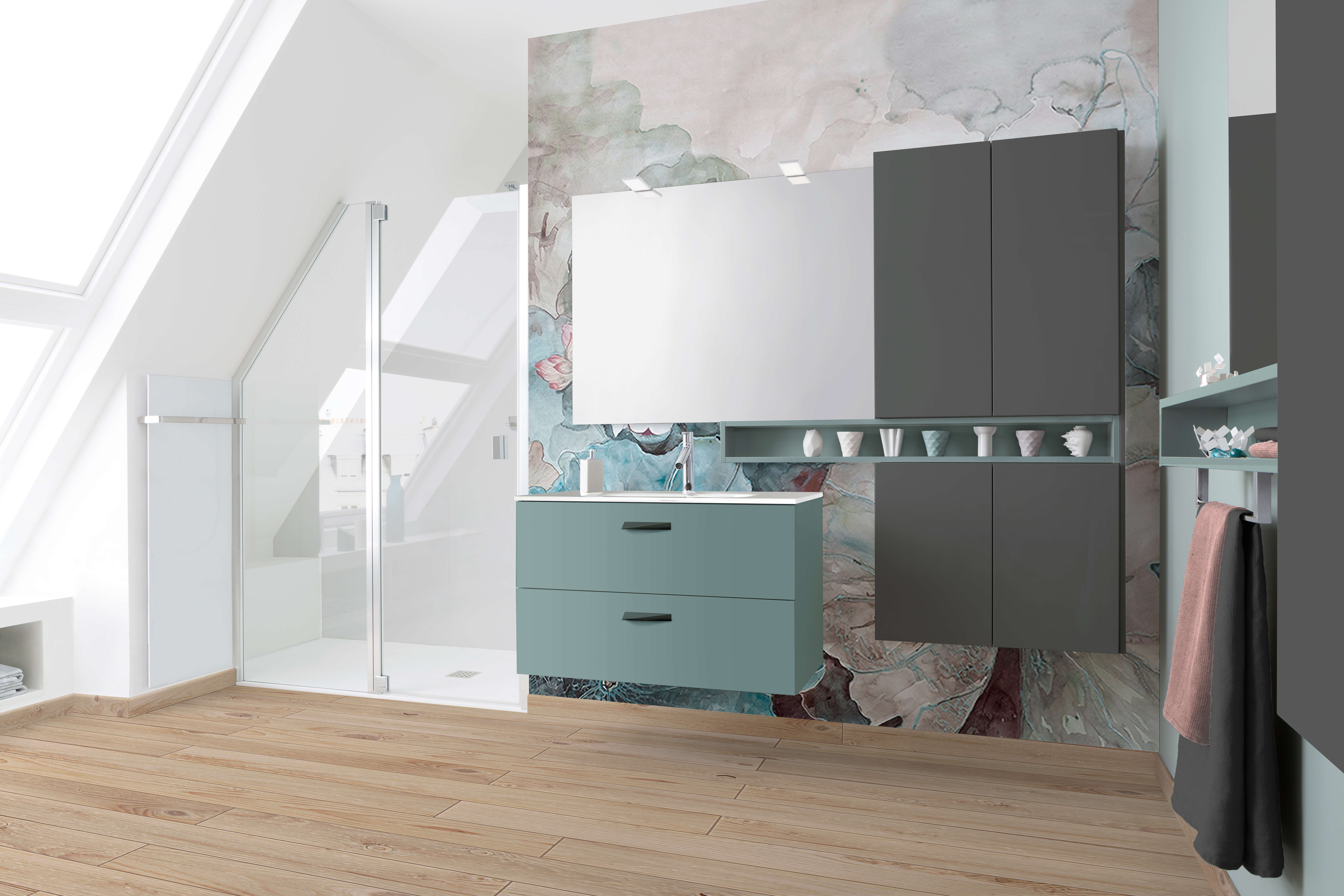 Salle-de-Bain-Vert-d'eau-sous-les-toits-Perene