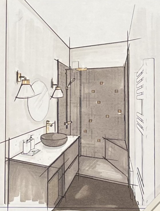 salle de bain - Croquis avant projet-2